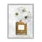 Stupell Industries Leopard Print Perfume Bottle Glam White Spring Florals Framed Wall Art